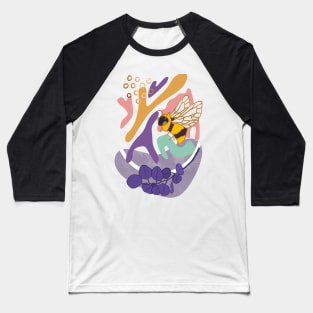 Abstract Shapes and Bees Baseball T-Shirt